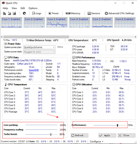 Quick CPU(CPU检测优化) V3.5.1.0 绿色免费版