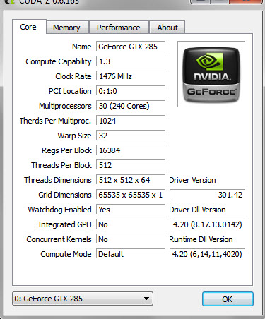 CUDA-Z(显卡测试软件) V0.10.251 绿色安装版
