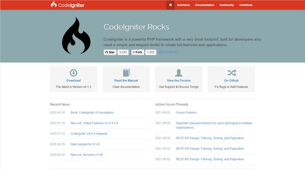 CodeIgniter(PHP框架) V4.1.2 官方安装版