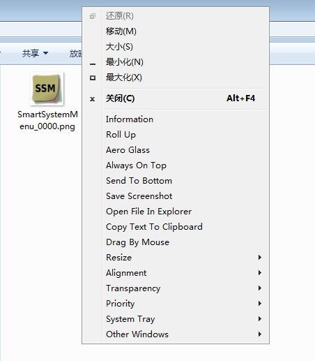 SmartSystemMenu(窗口置顶工具) V2.5.1 免费版
