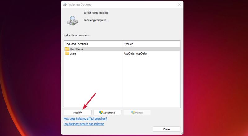 Win11如何更改文件索引以加快搜索速度?