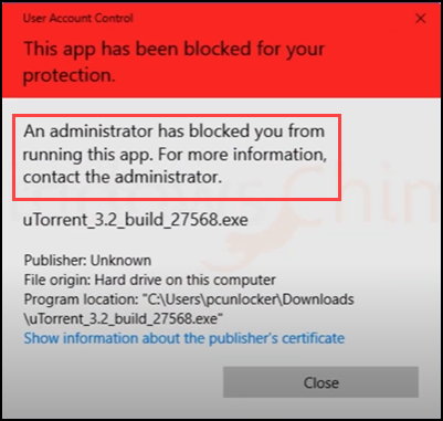 如何修复Windows10中的“此应用程序已被阻止以保护您”?