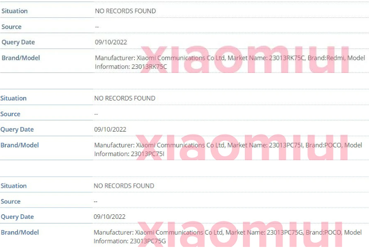 小米 Redmi K60 / POCO F5 现身数据库:搭载骁龙 8+ Gen 1 芯片,120Hz 2K 显示屏