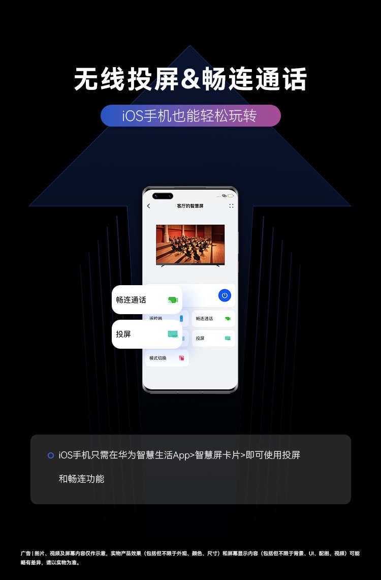 12款华为智慧屏喜提版本升级:支持iOS投屏、畅连通话
