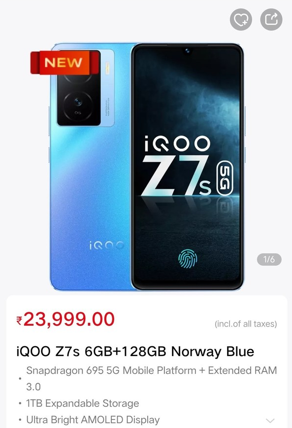 iQOO Z7s海外曝光:价格曝光 配置揭秘