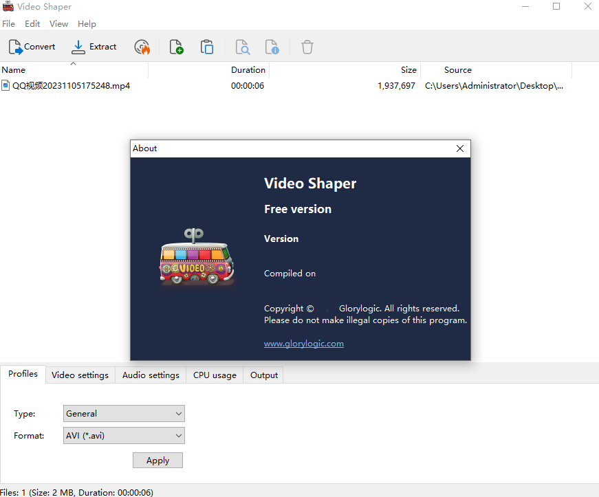 Video Shaper(视频格式转换) V5.7 官方最新版